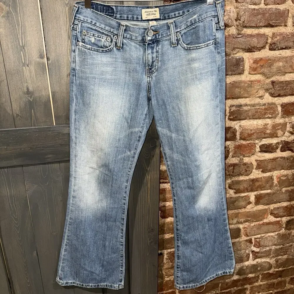 *Abercrombie & Fitch Y2K Jean & Top 2 Pc Bundle* Sz 6 32x30 & M Tank EUC Curated - Picture 2 of 16